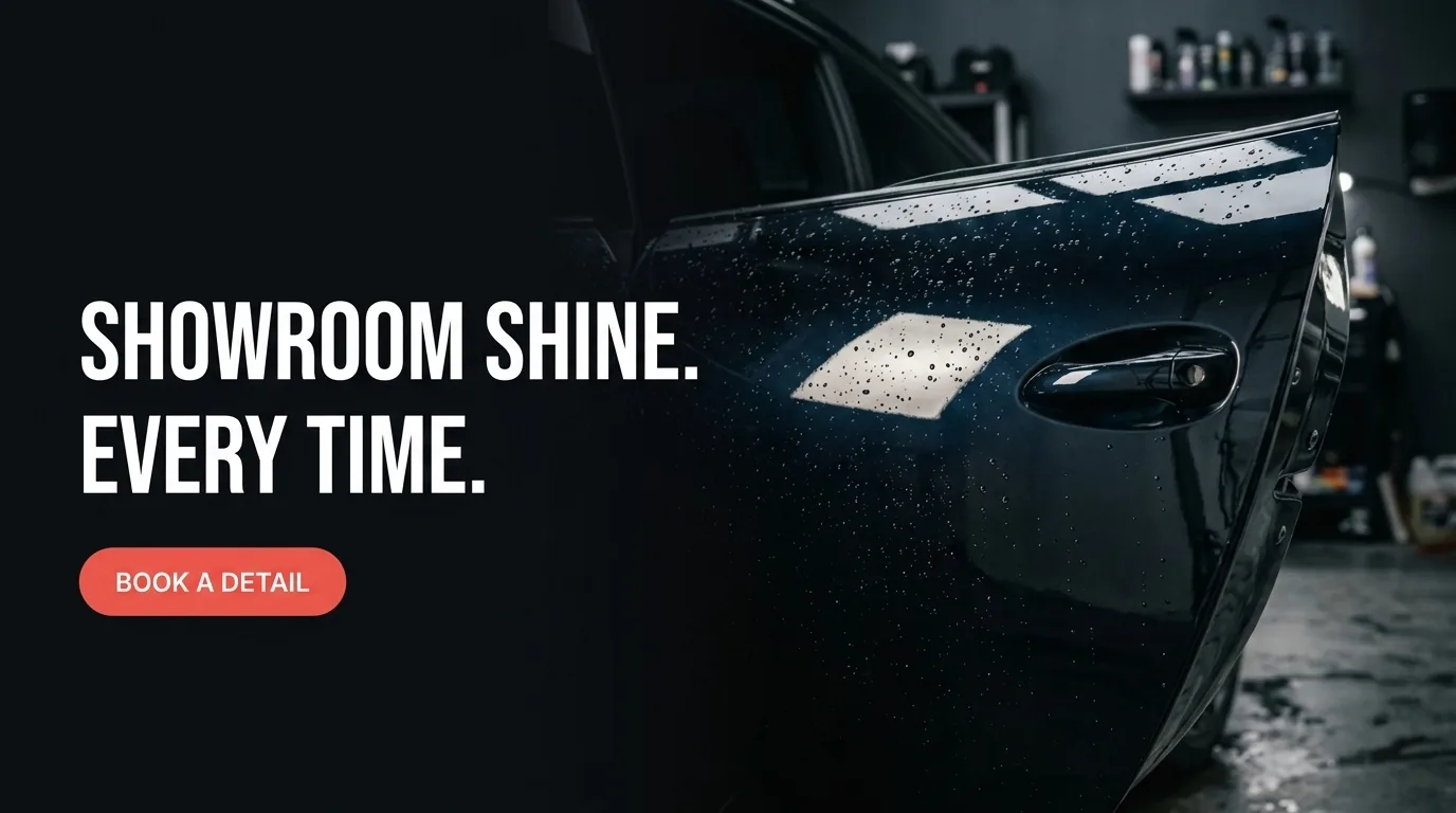VELOX detailing banner ad — “Showroom shine. Every time.”
